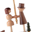Wooden Couple Lovers Music Box Play Romantic Melody "Meet " for Wedding Gift