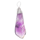 Natrual Amethyst Stone Pendant Energy Crystal Stone Pendant Gifts 40x15x5mm