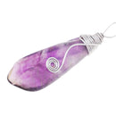 Natrual Amethyst Stone Pendant Energy Crystal Stone Pendant Gifts 40x15x5mm