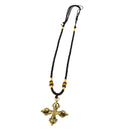 Tibetan Buddhism Copper Cross Vajra Pestle Pendant Necklace Exorcism Amulet -4.1x 1.2cm