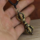 Vintage Buddhist Pendant Five Shares Vajra Pestle Pendant Necklace -.5x5.2cm