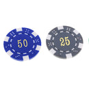 12pcs Casino Poker Clay Composite Chips Playing Cards Gambling Board Games Playing for Party KTV Clubs