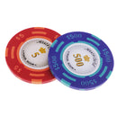 10pcs Casino Poker Clay Composite Chips Playing Cards Gambling Board Games Playing for Party KTV Club