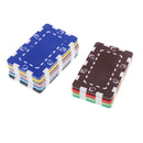 11pcs Casino Poker Clay Composite Chips Playing Cards Gambling Board Games Playing for Party KTV Club