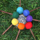 Singing Bowl Striker Buddhism Meditation Mallet with Wool Felt 28 x 7 cm