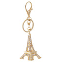 Paris Tower Rhinestone Handbag Car Purse Charm Pendants Key Chain Keyring