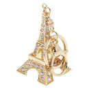 Paris Tower Rhinestone Handbag Car Purse Charm Pendants Key Chain Keyring