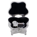 Embossed Antique Wing Up Music Boxes Butterfly Shaped Alloy Music Box Crafts