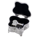 Embossed Antique Wing Up Music Boxes Butterfly Shaped Alloy Music Box Crafts