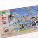 DIY 3D Wooden Villa House Puzzles Jigsaw Model for Children Early Developing