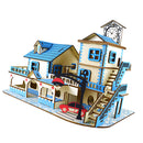 Wooden Simulation Puzzle Greece Jigsaw Building Model Kits Puzzle Landscape