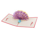Vintage 3D Pop Up Peacock Birthday Card for Wife Husband Kids and Envelopes Wedding Graduation Cards