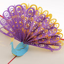 Vintage 3D Pop Up Peacock Birthday Card for Wife Husband Kids and Envelopes Wedding Graduation Cards