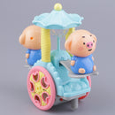 Lovely Pig Car Electric Sing Fun Sound Toy with Light for Family Set Interactive