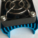 Blue 40-42mm Universal Motor Heat Sink with High Speed Cooling Fan Parts for 1:8 Scale RC Model Vehicle