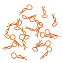 20pcs Stainless Steel Body Clips R Pin Shell For 1/10 1/12 1/8 RC Car - Orange