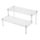 Acrylic Cosmetics Storage Rack Detachable Model Figures Display Stand 2-Tier
