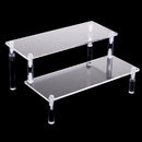 Acrylic Cosmetics Storage Rack Detachable Model Figures Display Stand 2-Tier