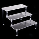 Clear Acrylic Display Rack, Jewelry Shelf Showcase 3-Tier Action Figure Kids Toys Home Organizer