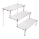 Clear Acrylic Display Rack, Jewelry Shelf Showcase 3-Tier Action Figure Kids Toys Home Organizer