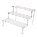 Clear Acrylic Display Rack, Jewelry Shelf Showcase 3-Tier Action Figure Kids Toys Home Organizer