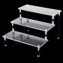 Clear Acrylic Display Rack, Jewelry Shelf Showcase 3-Tier Action Figure Kids Toys Home Organizer