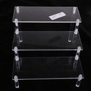 Clear Acrylic Display Rack, Jewelry Shelf Showcase 3-Tier Action Figure Kids Toys Home Organizer