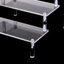 Clear Acrylic Display Rack, Jewelry Shelf Showcase 3-Tier Action Figure Kids Toys Home Organizer