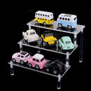 Clear Acrylic Display Rack, Jewelry Shelf Showcase 3-Tier Action Figure Kids Toys Home Organizer