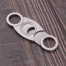 Tobacco Cigar Cutter Double Stainless Steel Blades Guillotine Metal Sharp Cutter