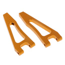 2Pcs Aluminum Alloy 166018 Front Upper Suspension Arms Upgrade Parts for 1/10 RC HSP Car Gold
