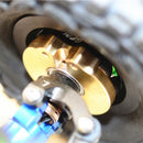 AXIAL SCX10 I SCX10 II Gmade SAWBACK 4LS KOMODO BRASS PENDULUM WHEEL KNUCKLE AXLE WEIGHT + 21MM HEX ADAPTER Black