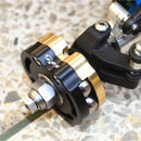 AXIAL SCX10 I SCX10 II Gmade SAWBACK 4LS KOMODO BRASS PENDULUM WHEEL KNUCKLE AXLE WEIGHT + 21MM HEX ADAPTER Black