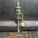 Mini Tibetan Hand Prayer Wheel Om Mani Padme Hum Prayer Roll for Buddhist