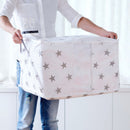 Non-woven Fabric Star Pattern Clothing Quilt Big Storage Bag Box