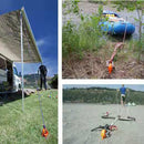 Plastic Spiral Screw Shape Tent Nail Hiking Camping Beach Tent Stakes Peg Nail w/ Clear Tube for Outdoor Travel