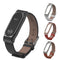 Mijobs Leather Bracelet Replacement for Xiaomi MiBand 2 Wrist Strap Smartband