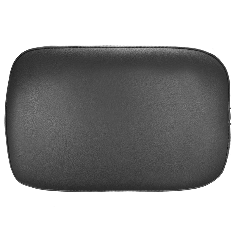 6/8 Suction Cup Black Pillion Rectangular Pad Seat For Harley Cruiser Custom