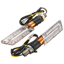 Pair LED Turn Signal Motorcycle Light Amber Blade Lamp Indicator Blinker Light