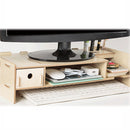 Wooden Monitor Stand Desktop LCD LED PC Monitor TV Riser Organizer Storage Rack Bookshelf Storage Shelf