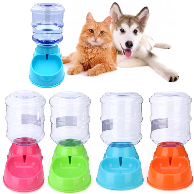 3.5L Large Bottle Automatic Pet Drink Dispenser Dog Cat Feeder Waterer Bowl Dish