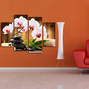 Miico Hand Painted Four Combination Decorative Paintings Four Flowers Wall Art For Home Decoration