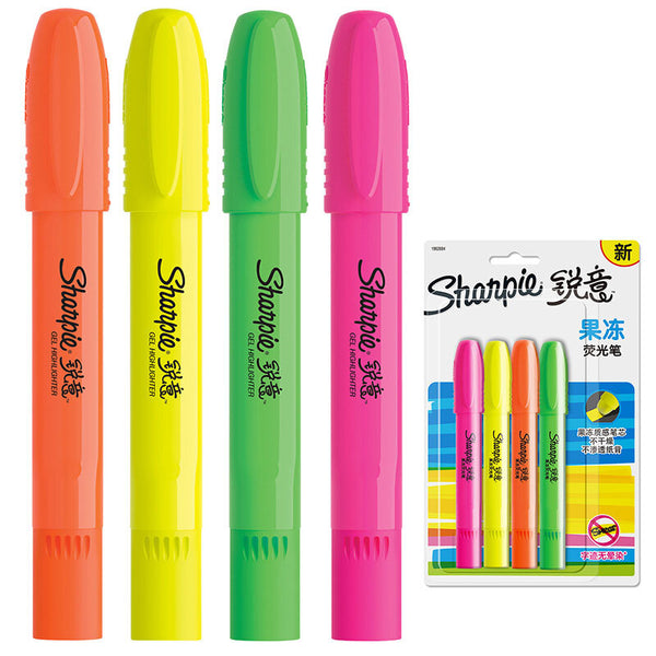 Sharpie 4 Pcs/set Jelly Highlighter Fluorescent Pens Colorful Marker Pen Blister Pen Stationery Office School Supplies from XIAOMI YOUPIN
