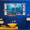 Miico 3D Creative PVC Wall Stickers Home Decor Mural Art Removable Submarine Decor Sticker