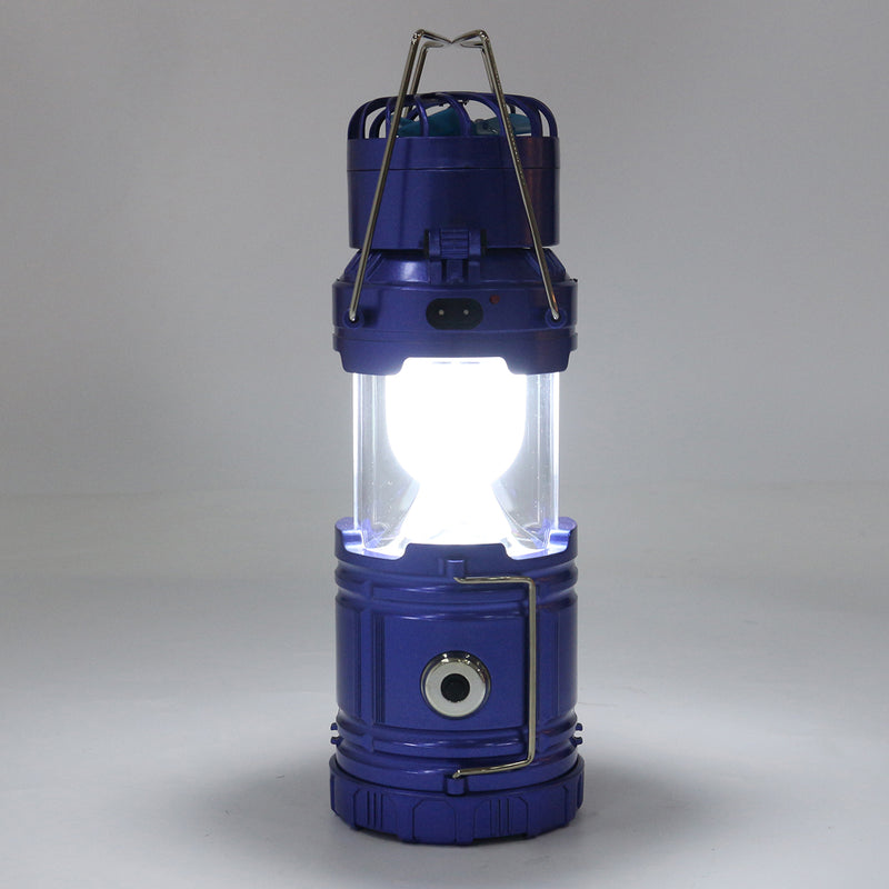 3 In 1 Solar Camping Tent Fan Lantern USB Rechargeable Flashlight Torch Portable Hand Lamp