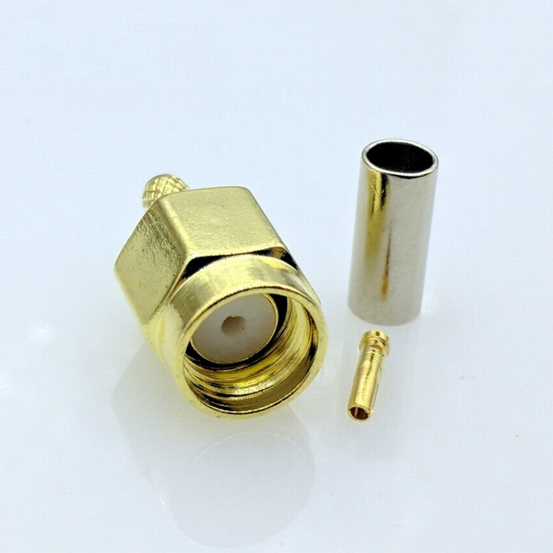 10pcs RP-SMA Female Jack RF SMA Connector for 50-1.5 For RG174 RG316 LMR100 coaxial Cable