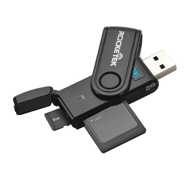 Rocketek Portable USB 3.0 Micro USB TF Memory Card Camera Card Reader OTG for Xiaomi Mobile Phone Tablet