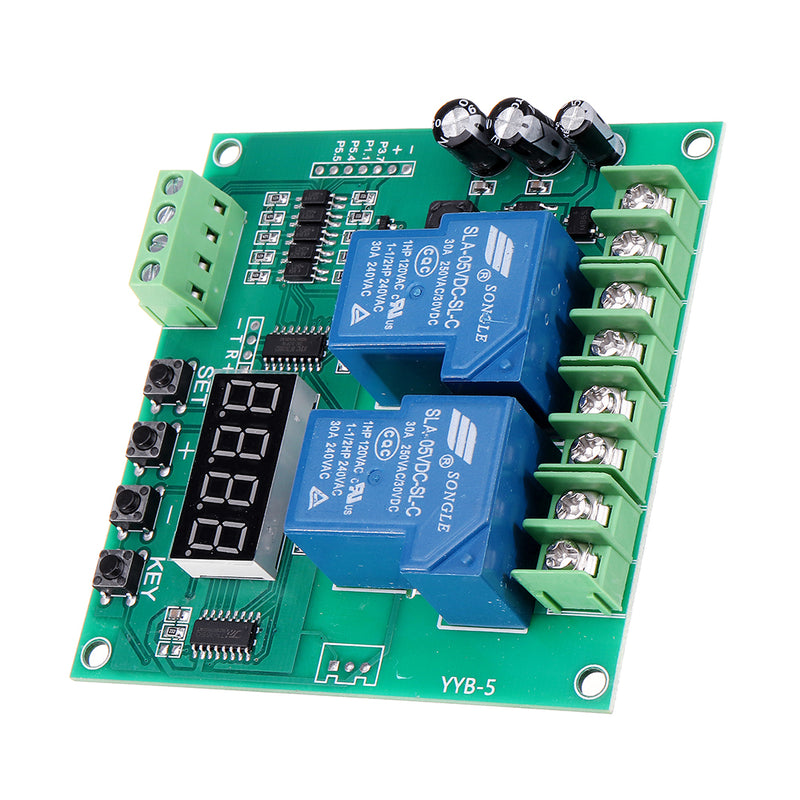 YYB-5 12V 24V Motor Forward  Reverse Motor Speed Controller Board Two Relay Delay Timing Cycle Module DIY Motor