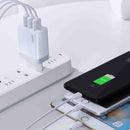 TOPK 30W 3 USB Ports Wall Charger EU Adapter For iPhone X XS HUAWEI P30 Mate20 XIAOMI MI9 S10 S10+