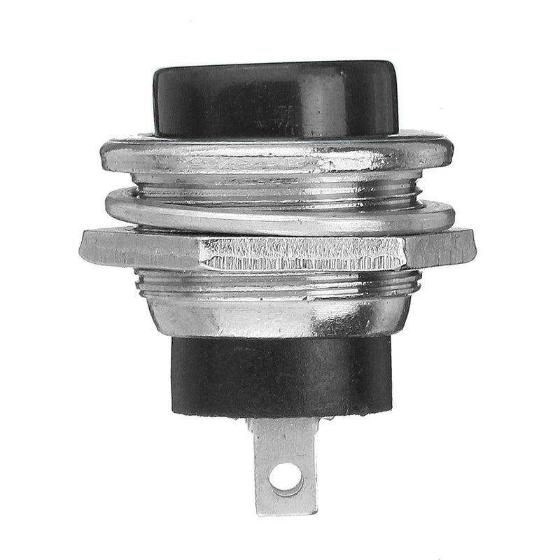5Pcs 3A 125V Momentary Push Button Switch OFF-ON Horn Black Plastic
